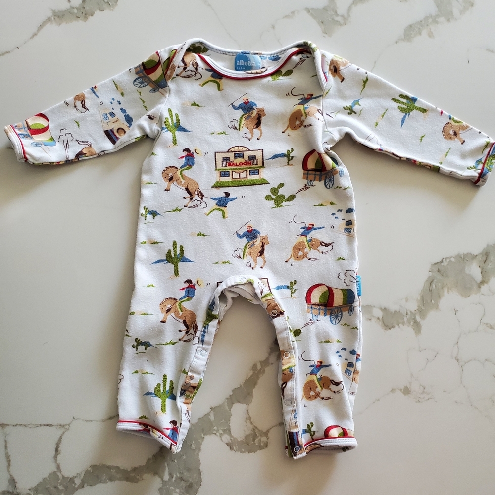 White Cozy Footies One Piece with Elastic Cuffs